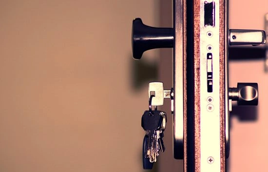 Seitenansicht Türschloss mit Schlüssel Türzubehör_Türbeschläge_Sicherheit_1
